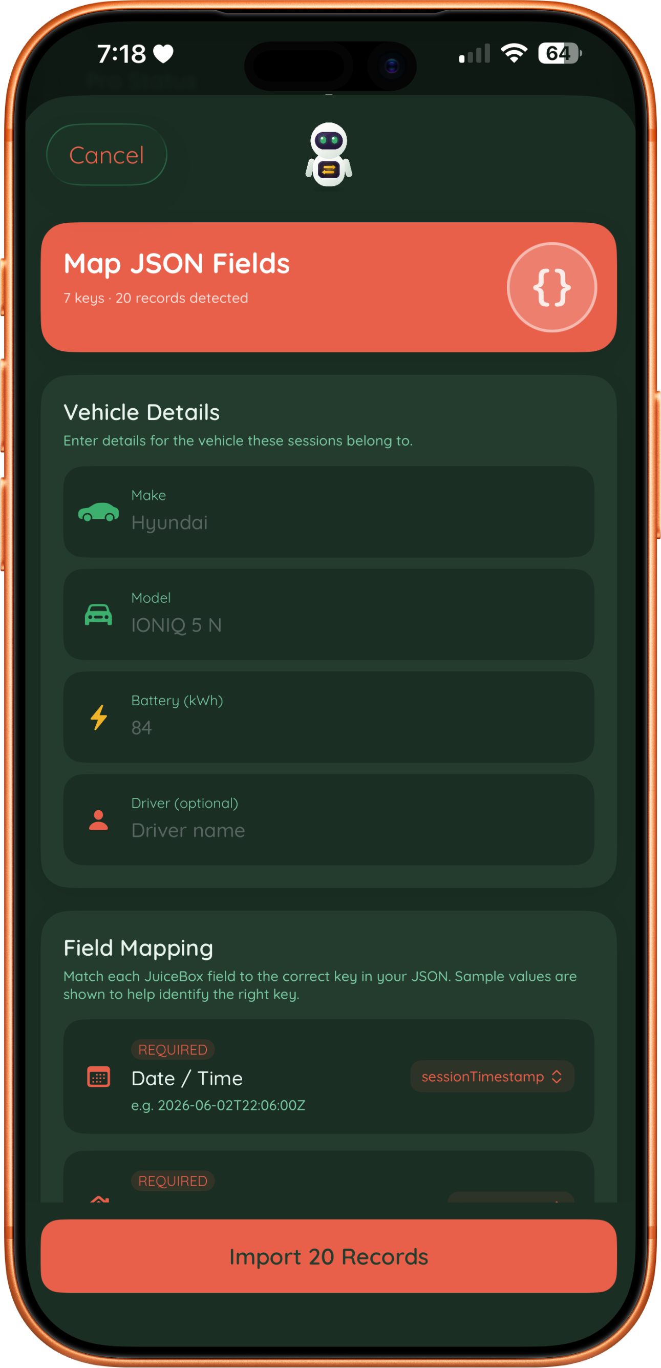 JuiceBox JSON Mapping View