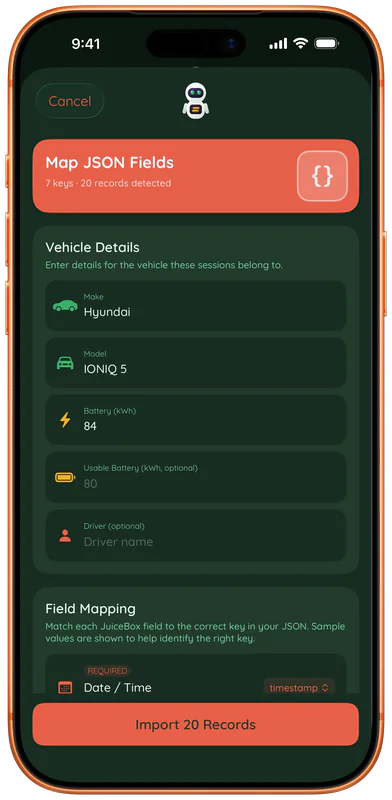 JuiceBox JSON Mapping View