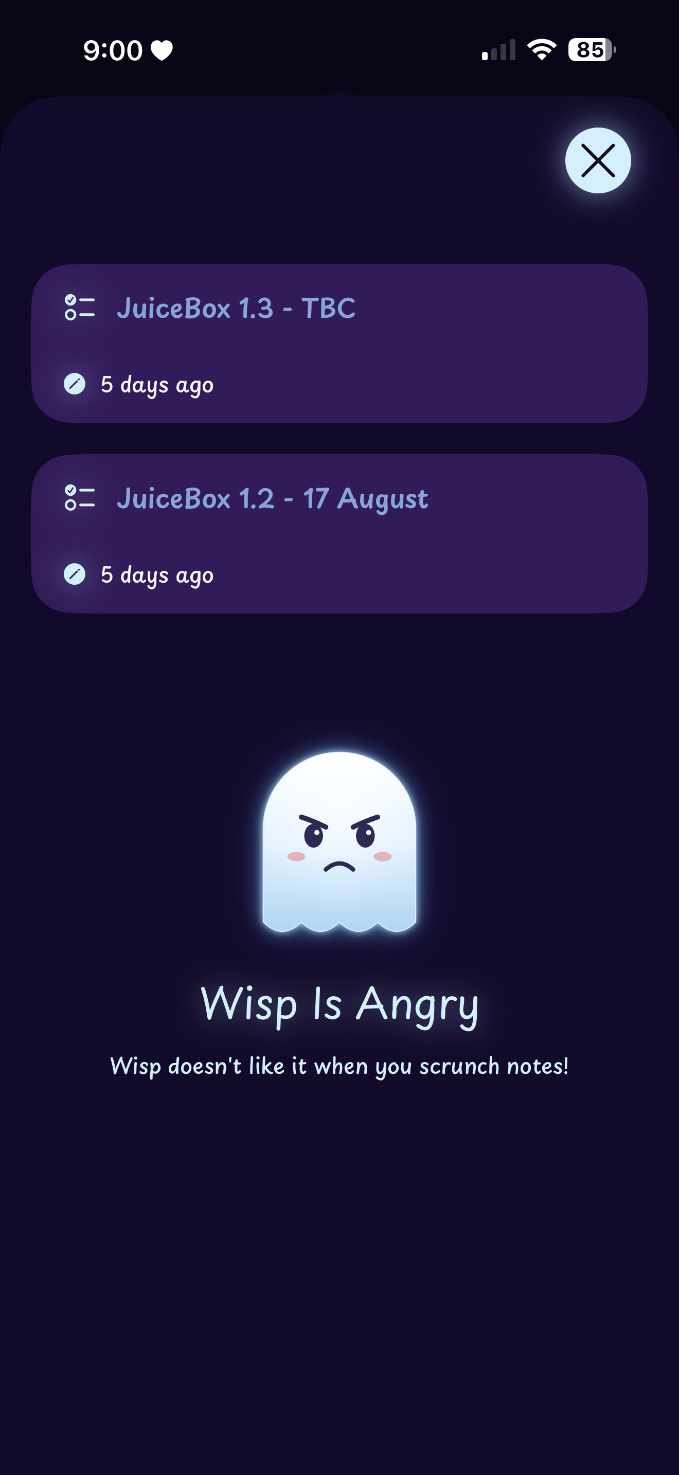 Wisppad Scrunched Notes